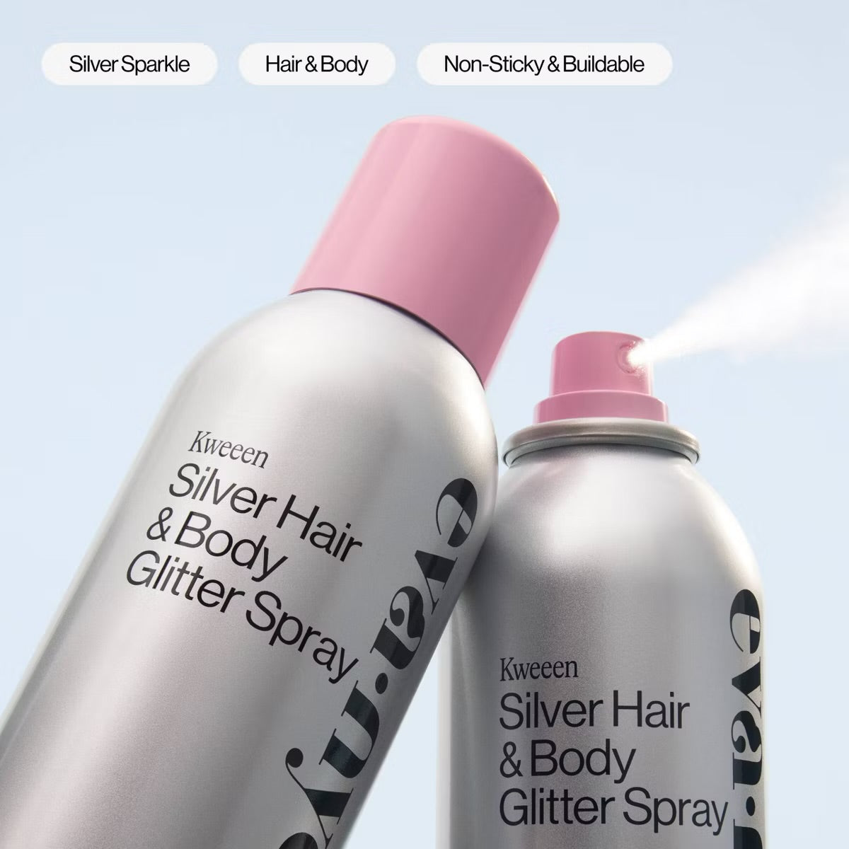 Eva NYC - Kweeen Silver Hair & Body Glitter Spray Duo Gift Set