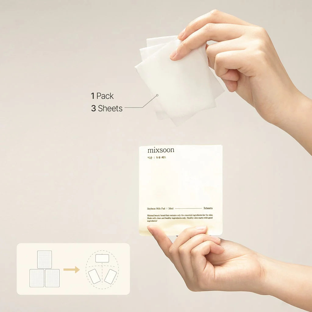 Mixsoon - Discos de Algodón con Tónico Soybean Milk Pad Set