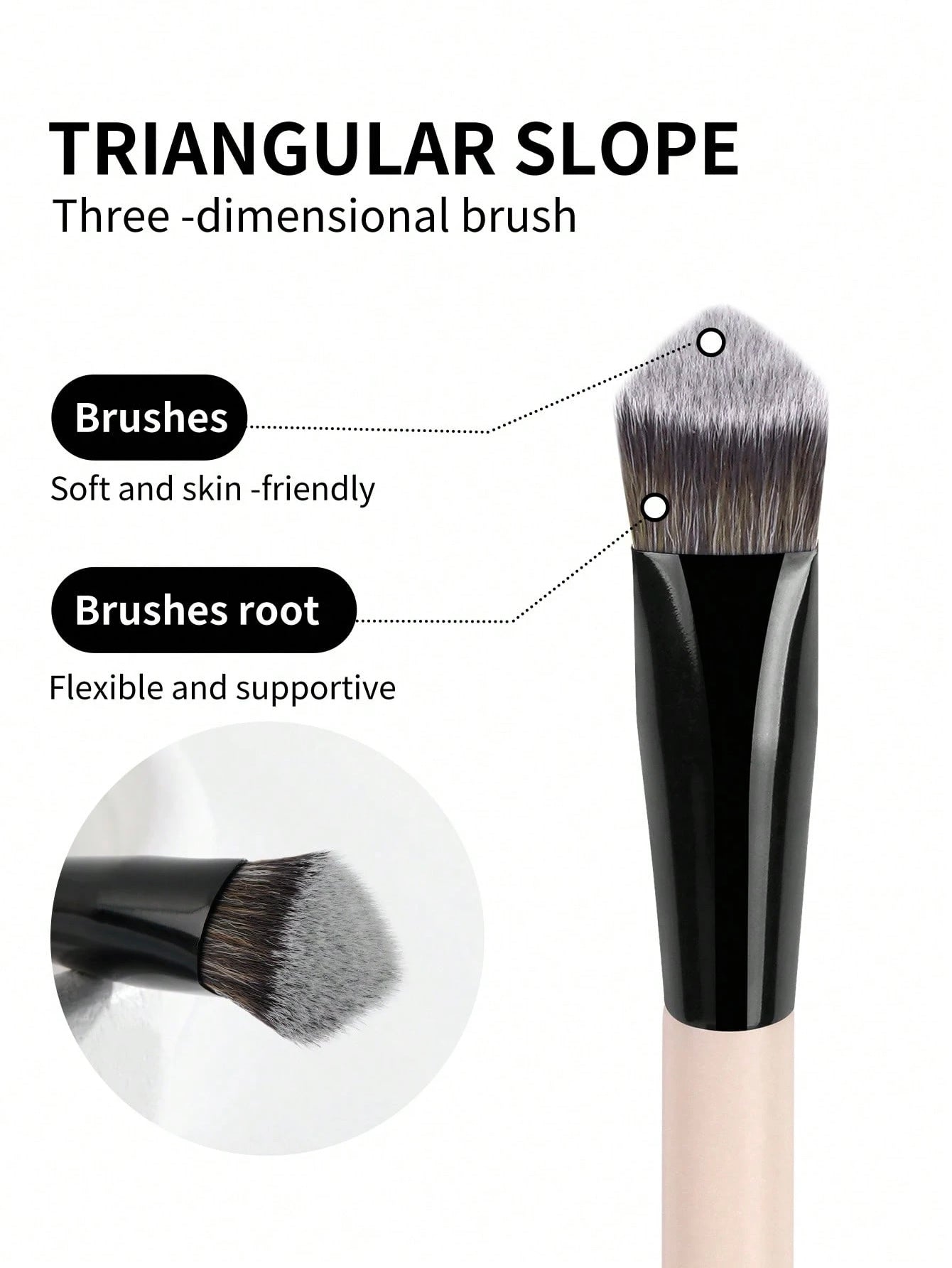 MAANGE - Set de 3 Brochas de Maquillaje Triangulares