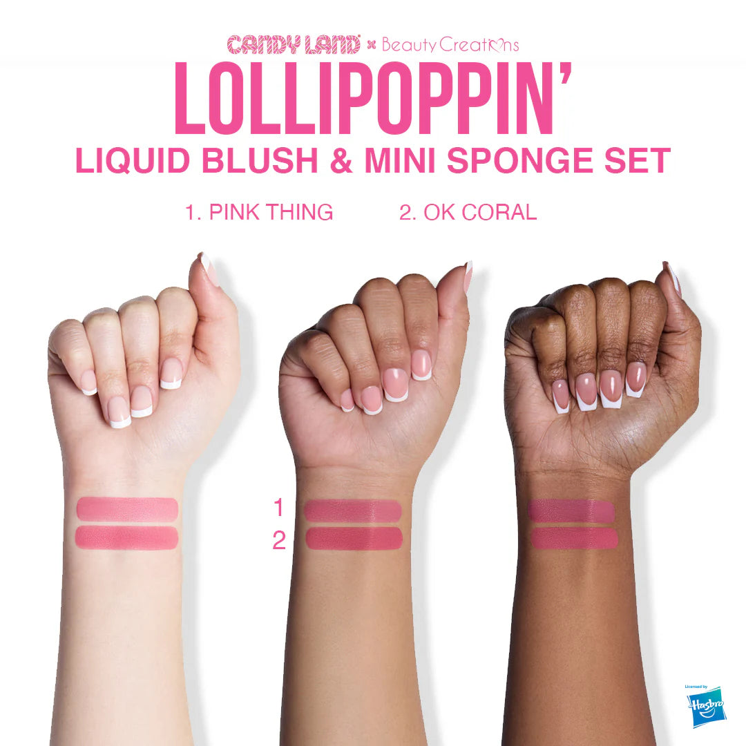 Beauty Creations - Candy Land Lollipoppin Liquid Blush & Mini Sponge Set