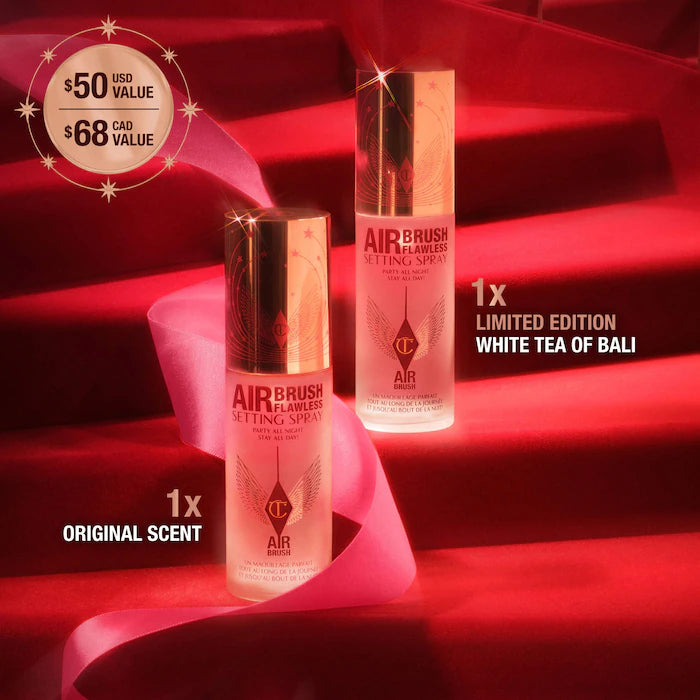 Charlotte Tilbury Mini Airbrush Flawless Hydrating & Waterproof Setting Spray Duo Gift Set **BAJO-PEDIDO**