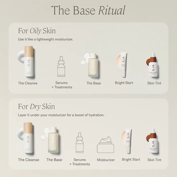 ILIA - The Base Face Milk Essence & Lightweight Moisturizer with Hyaluronic Acid **BAJO-PEDIDO**