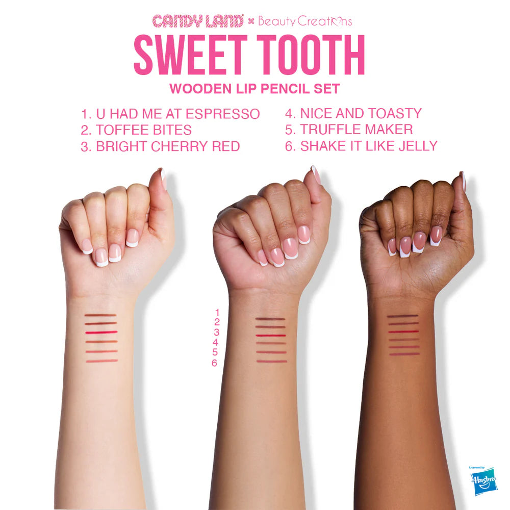 Beauty Creations - Candy Land Sweet Tooth Wooden Lip Liner Set