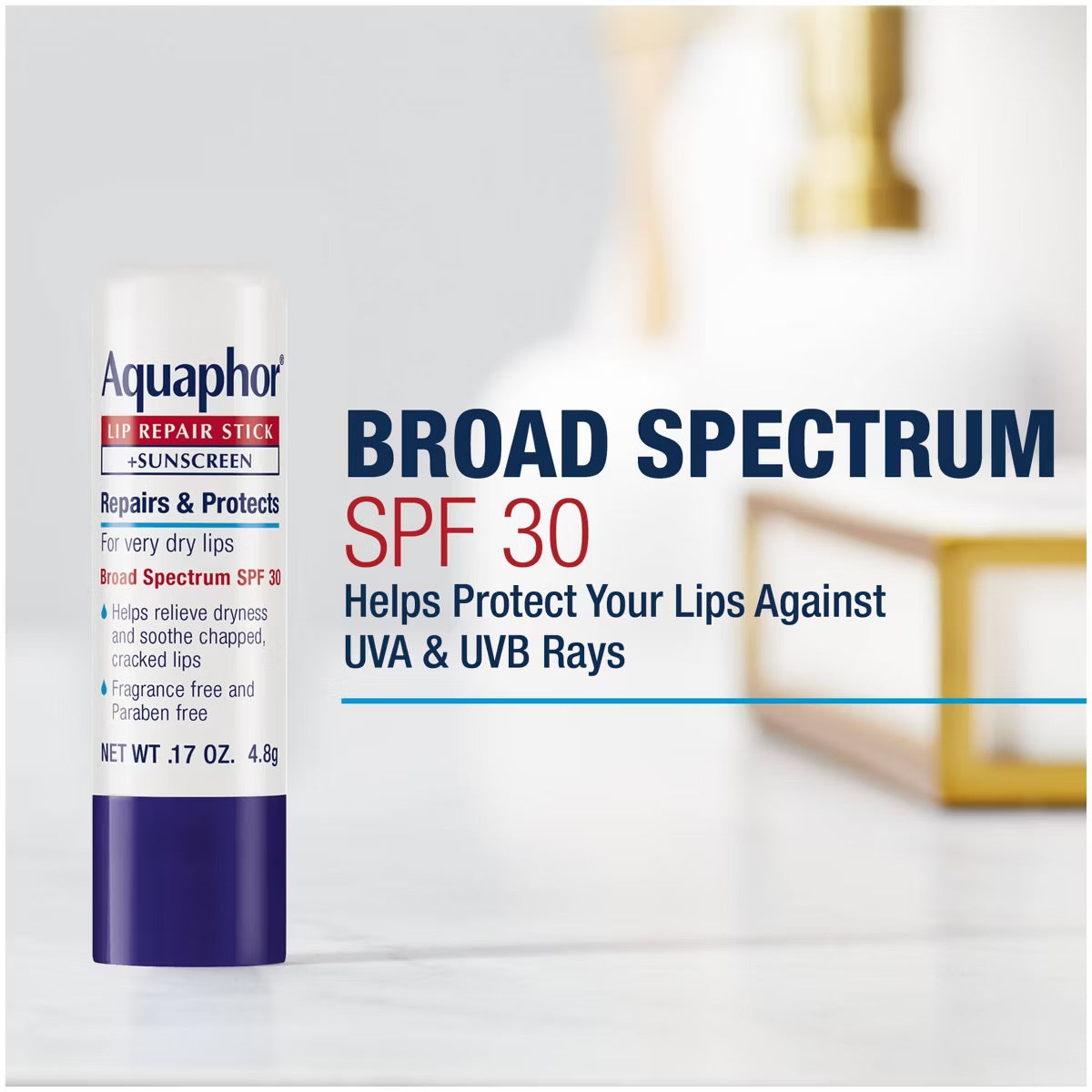Aquaphor - Lip Balm Repair Stick for Chapped Lips SPF30
