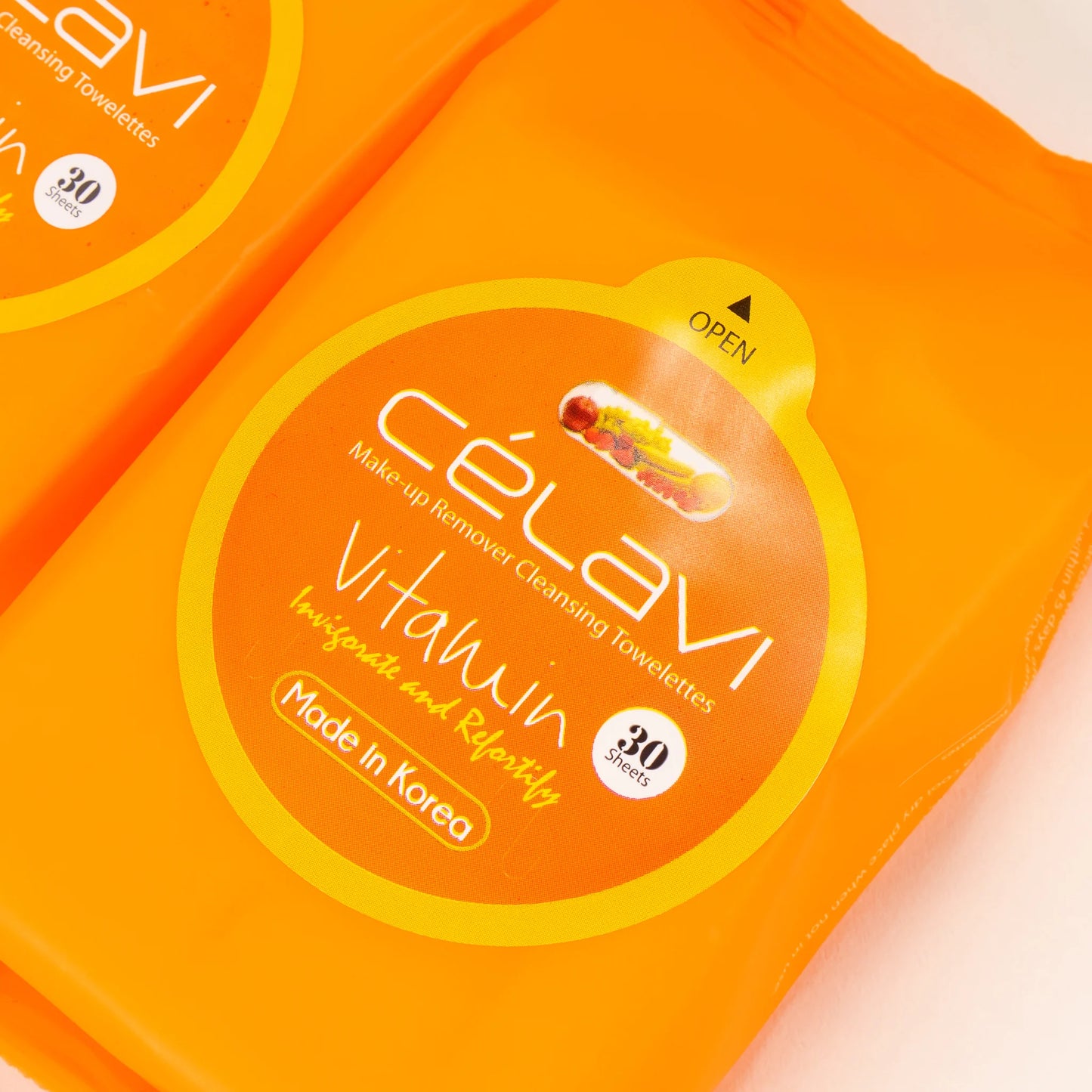 Celavi - Toallitas desmaquillantes Vitamin Cleansing Wipes