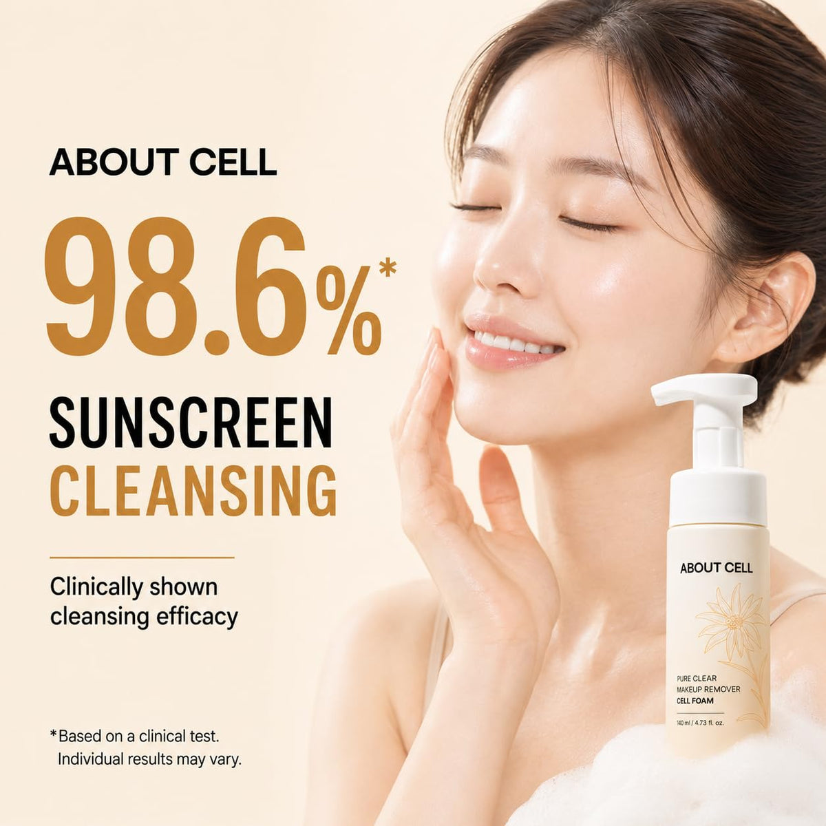 ABOUT CELL - Pure Clear Makeup Remover Cell Foam