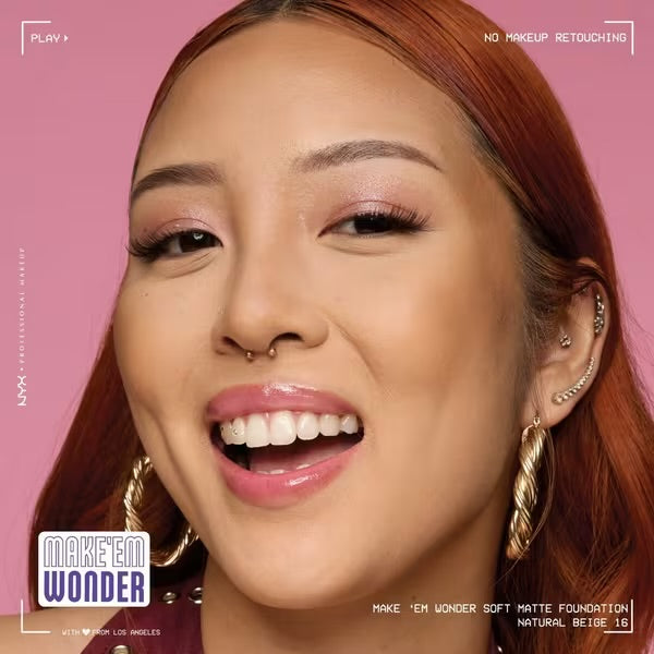 NYX Professional Makeup - Make 'EM Wonder, 24H Soft Matte Foundation **BAJO PEDIDO**