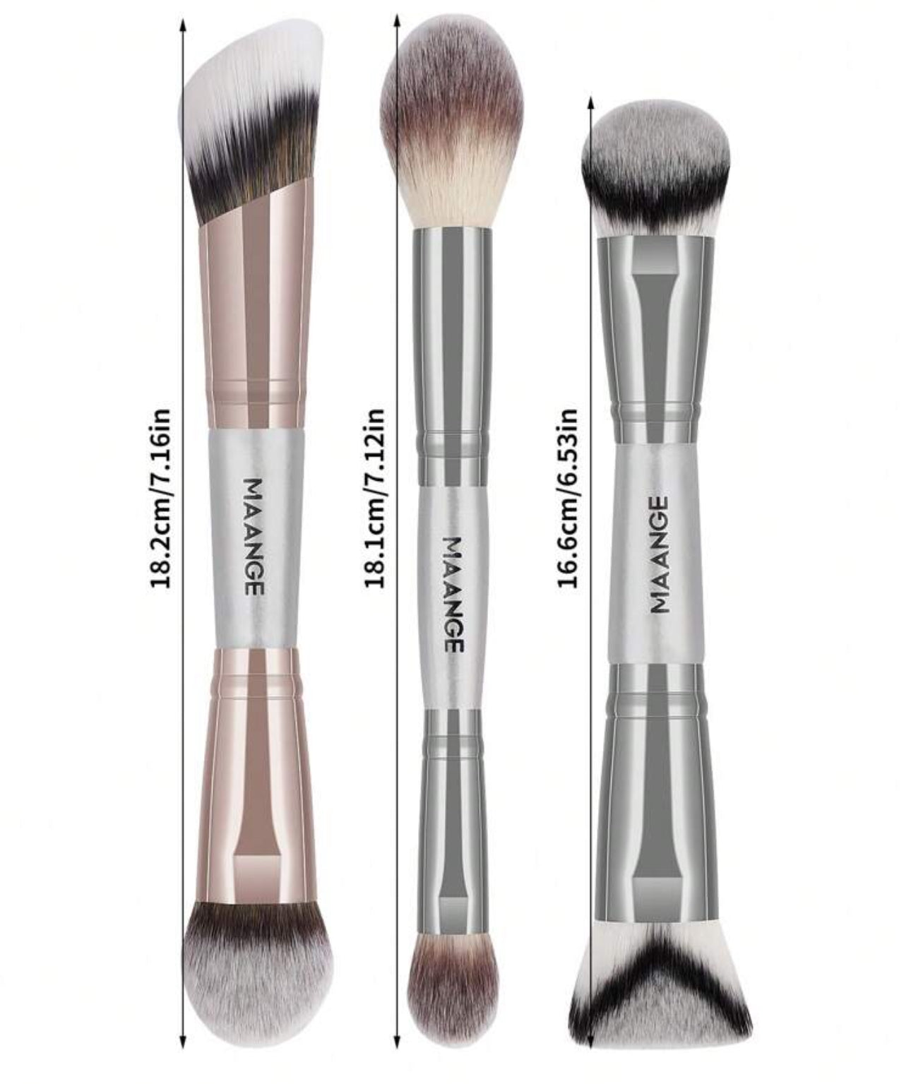 SHEIN - Set de 3 Brochas Facial