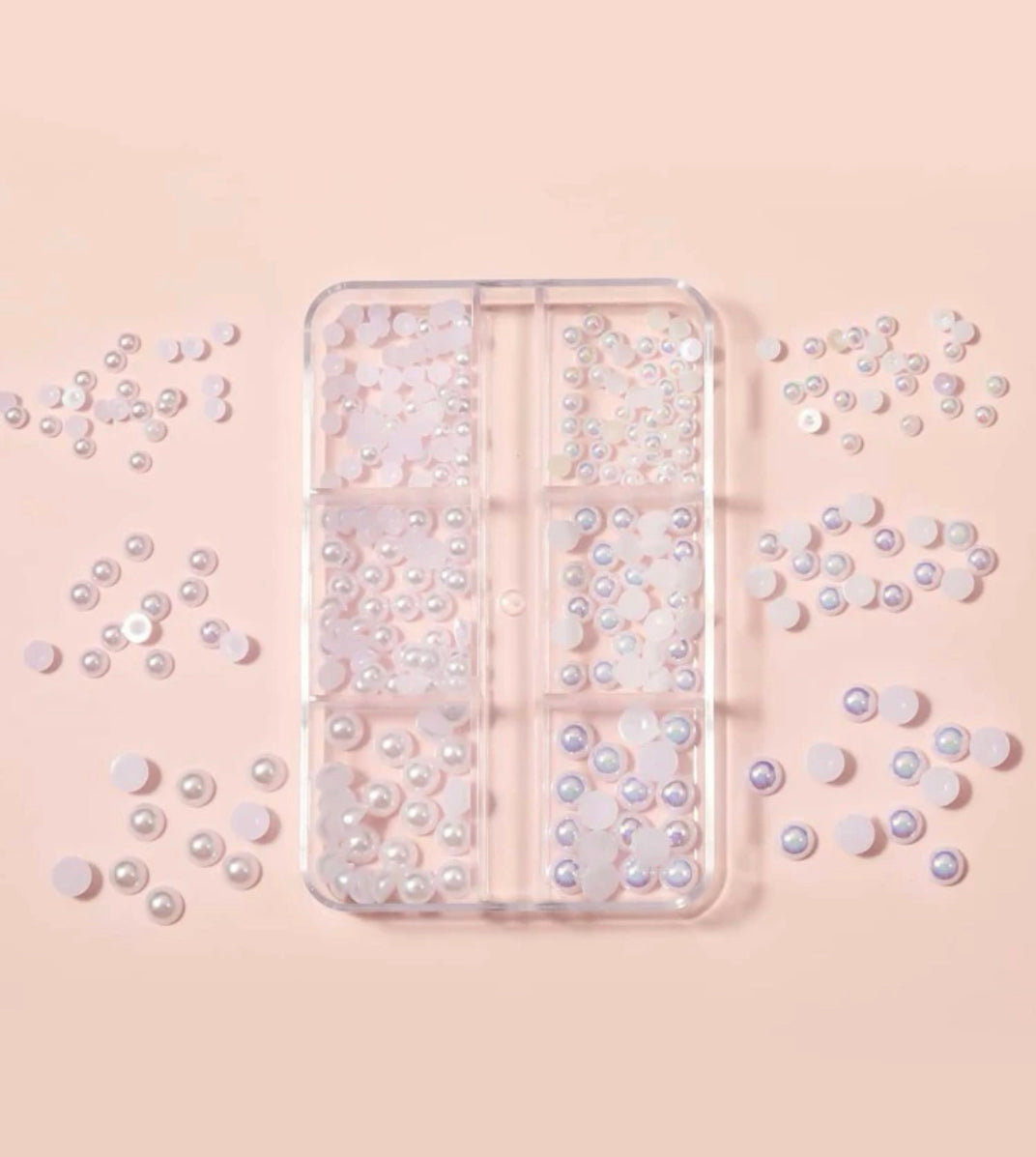 ✨Caja de Perlas Multiusos BEIGE 6 Tamaños #X125