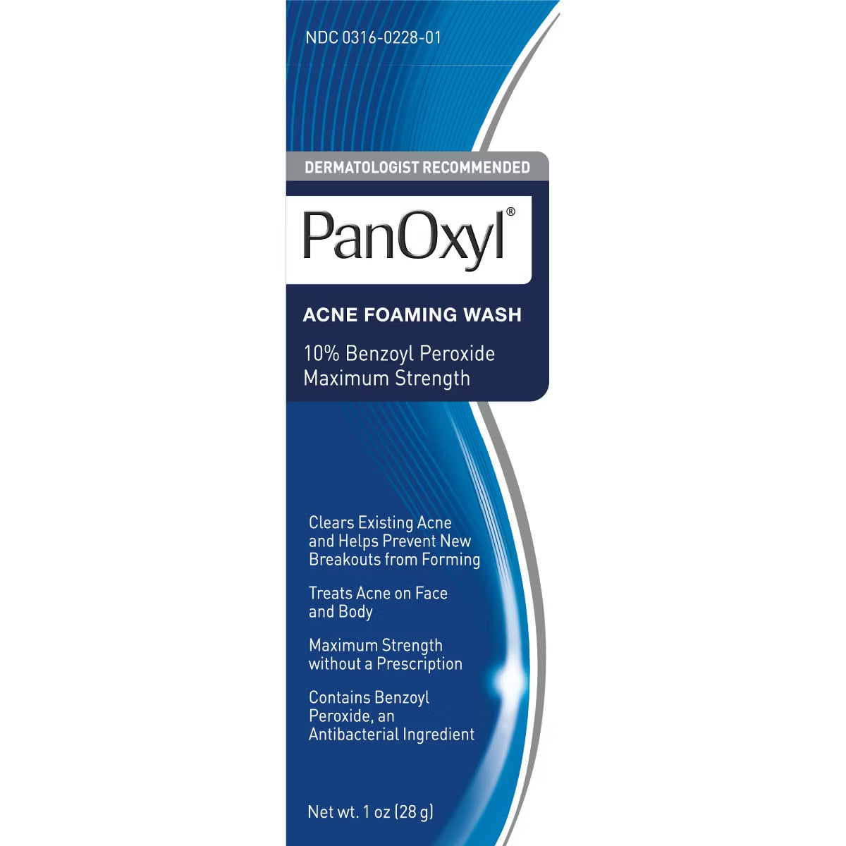 PanOxyl - Espuma Limpiadora 10% Benzoyl Peroxide Acne Foaming Wash