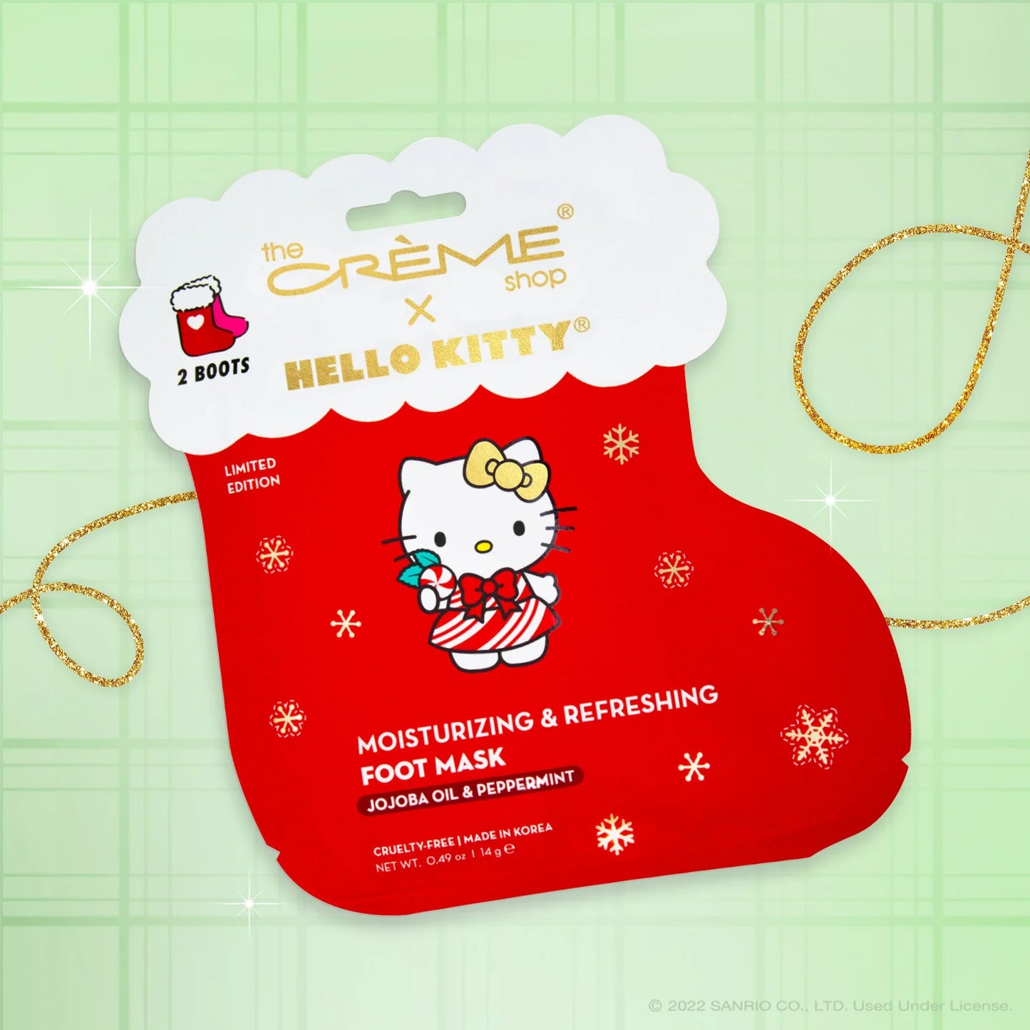 The Creme Shop - Mascarilla Para Pies Hello Kitty Minty Fresh Soles Foot Mask