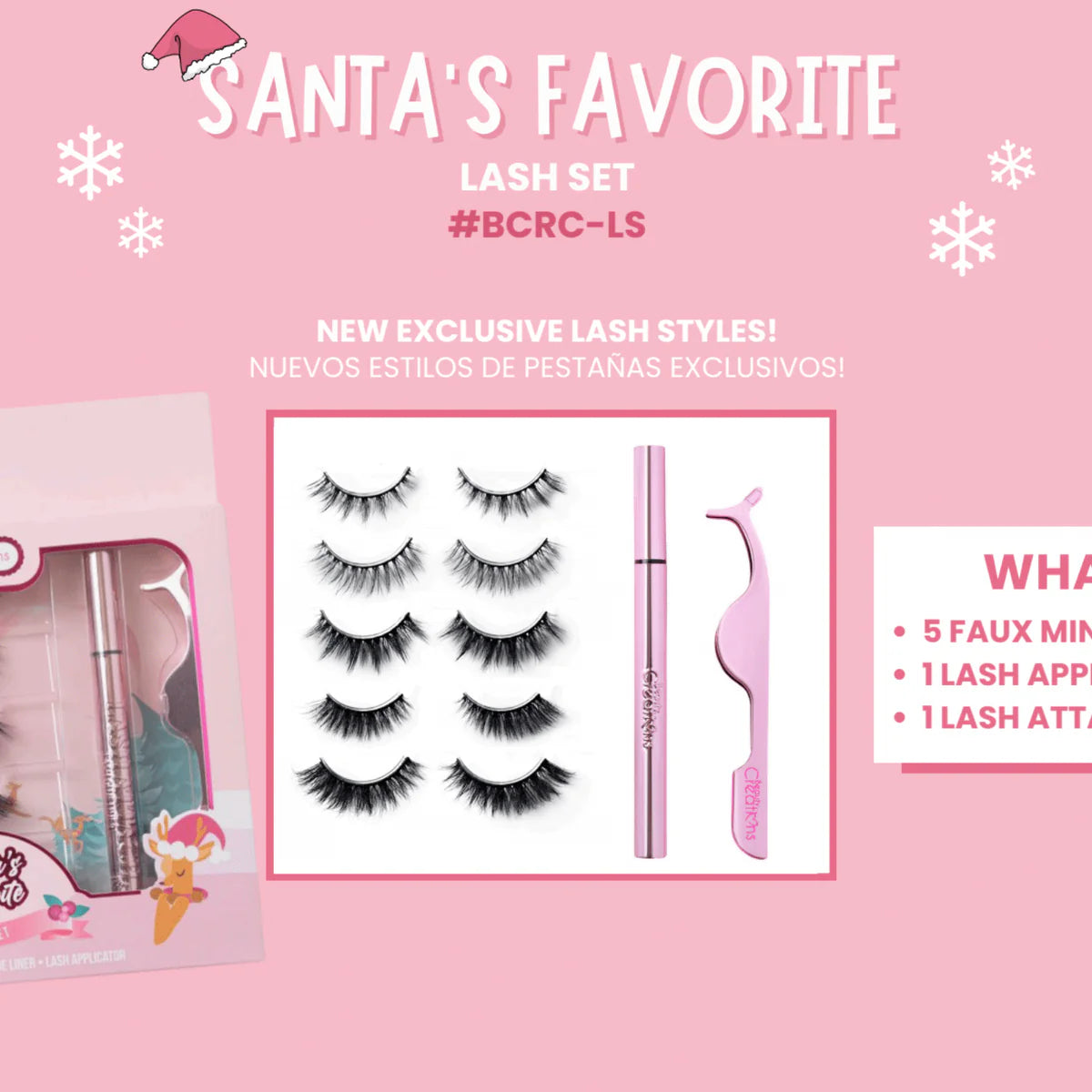 ✨Beauty Creations - Oh Deer Christmas Santa's Favorite Lash SET 3 piezas