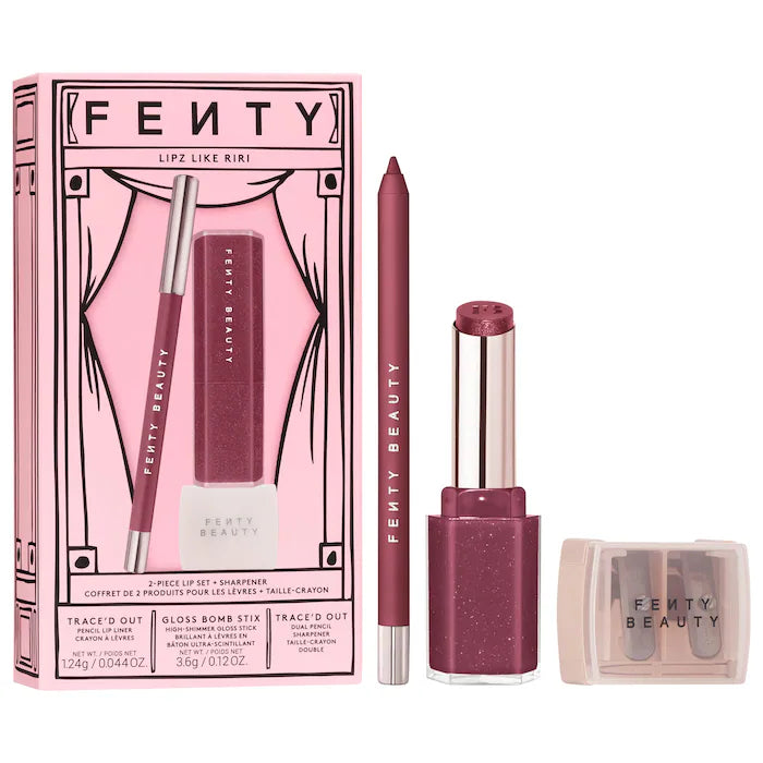 Fenty Beauty by Rihanna - Lipz Like Riri 2-Piece Lip + Sharpener Makeup Gift Set **BAJO-PEDIDO**