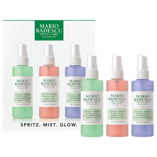 Mario Badescu - Spritz. Mist. Glow. Facial Spray Trio **BAJO PEDIDO**