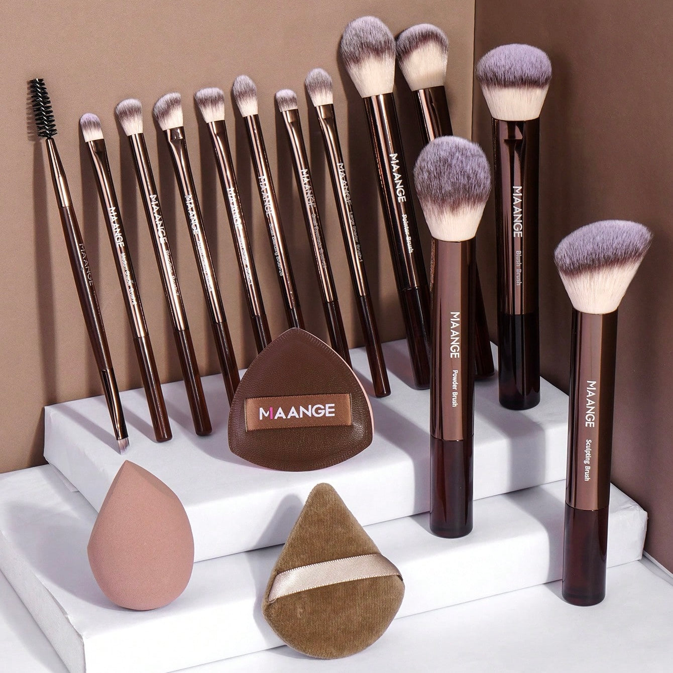 MAANGE - 13 piezas Brochas de maquillaje