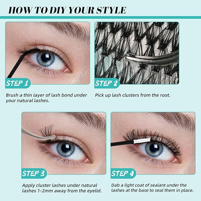 AMZGIRL LASH - Kit de Racimos de 320 Unidades
