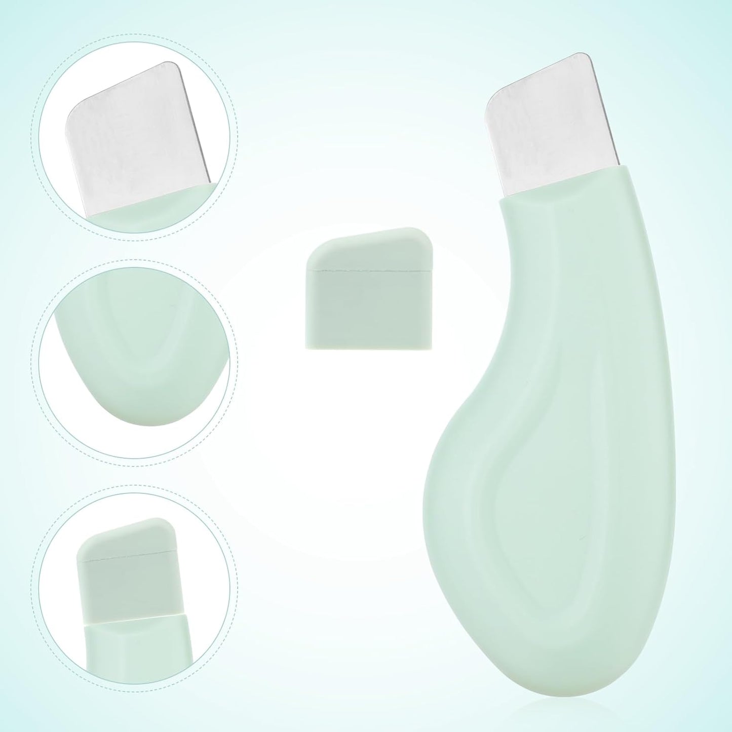 Herramienta de eliminación de puntos negros, removedor de espinillas de nariz de silicona, removedor de puntos negros, espátula facial, limpieza profunda, extractor de poros, limpiador suave y seguro **BAJO-PEDIDO**