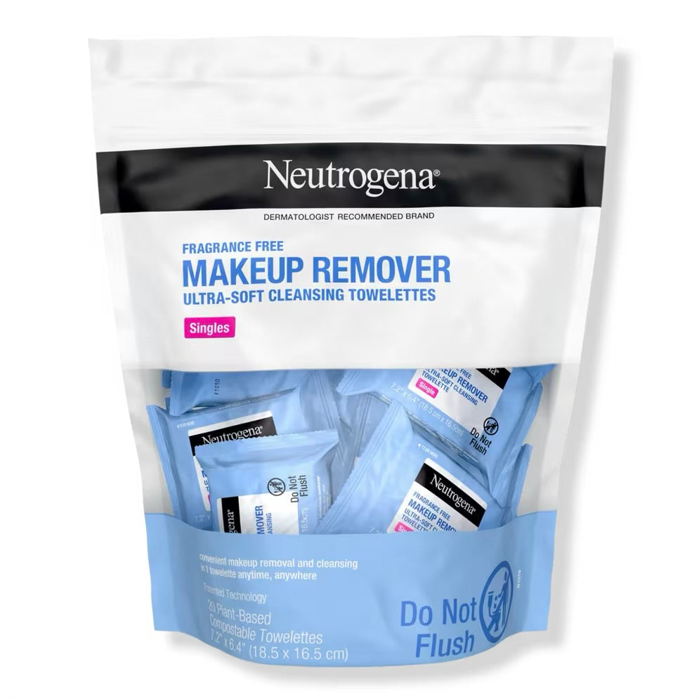 Neutrogena - Makeup Remover Cleansing Towelettes, Fragrance Free Singles
