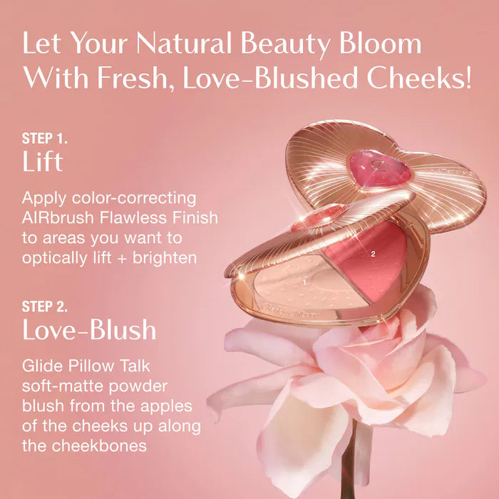 Charlotte Tilbury - Pillow Talk Beauty Soulmates Airbrush Flawless Finish Brightening and Blush Powder Palette **BAJO-PEDIDO**