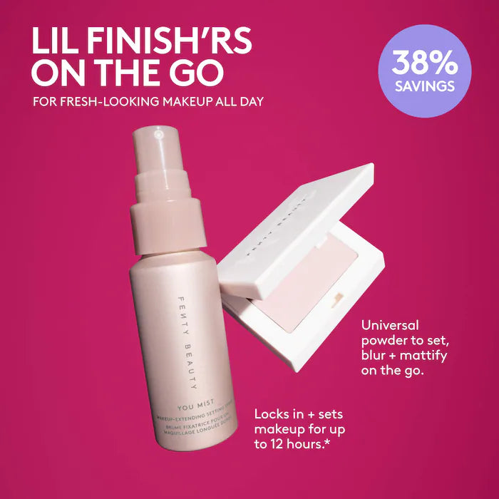 Fenty Beauty by Rihanna - Lil Finish'rs Mini Setting Spray + Blotting Powder Duo Makeup Gift Set **BAJO-PEDIDO**