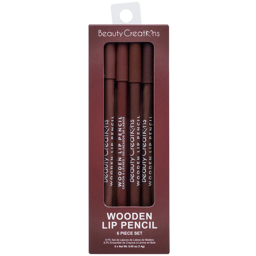 Beauty Creations - Wooden Lip Pencil 6 PC Set