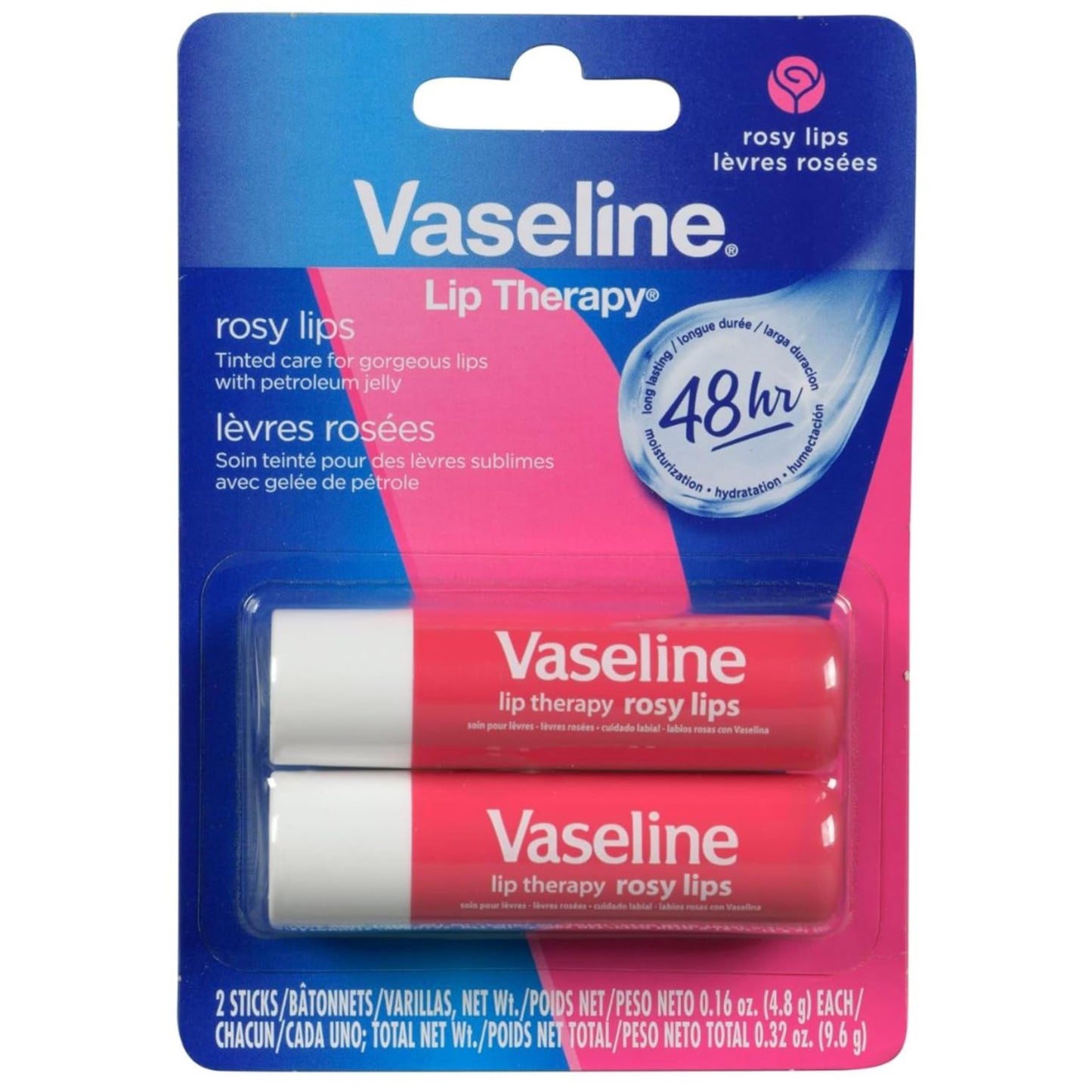 Vaseline - Rosy Lip Therapy Stick (2 piezas)
