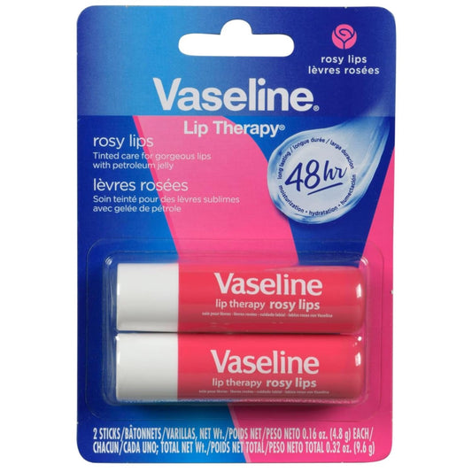 Vaseline - Rosy Lip Therapy Stick (2 piezas)