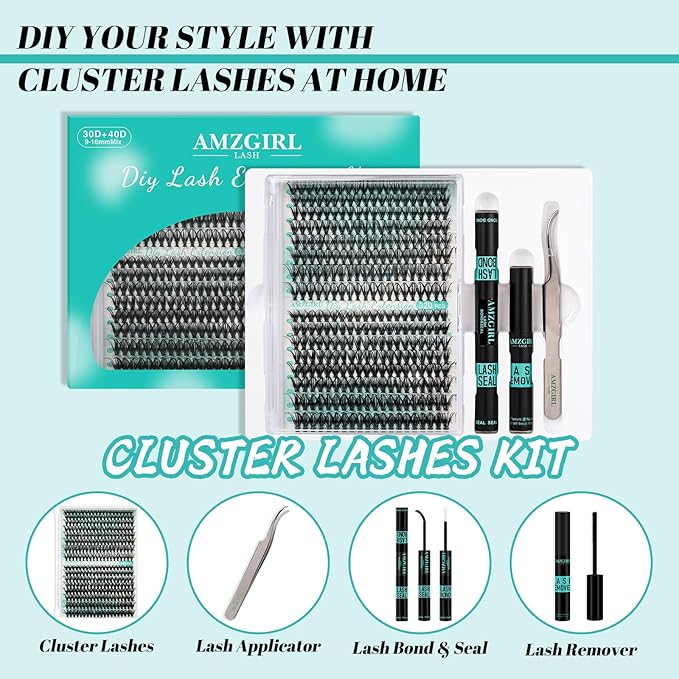 AMZGIRL LASH - Kit de Racimos de 320 Unidades