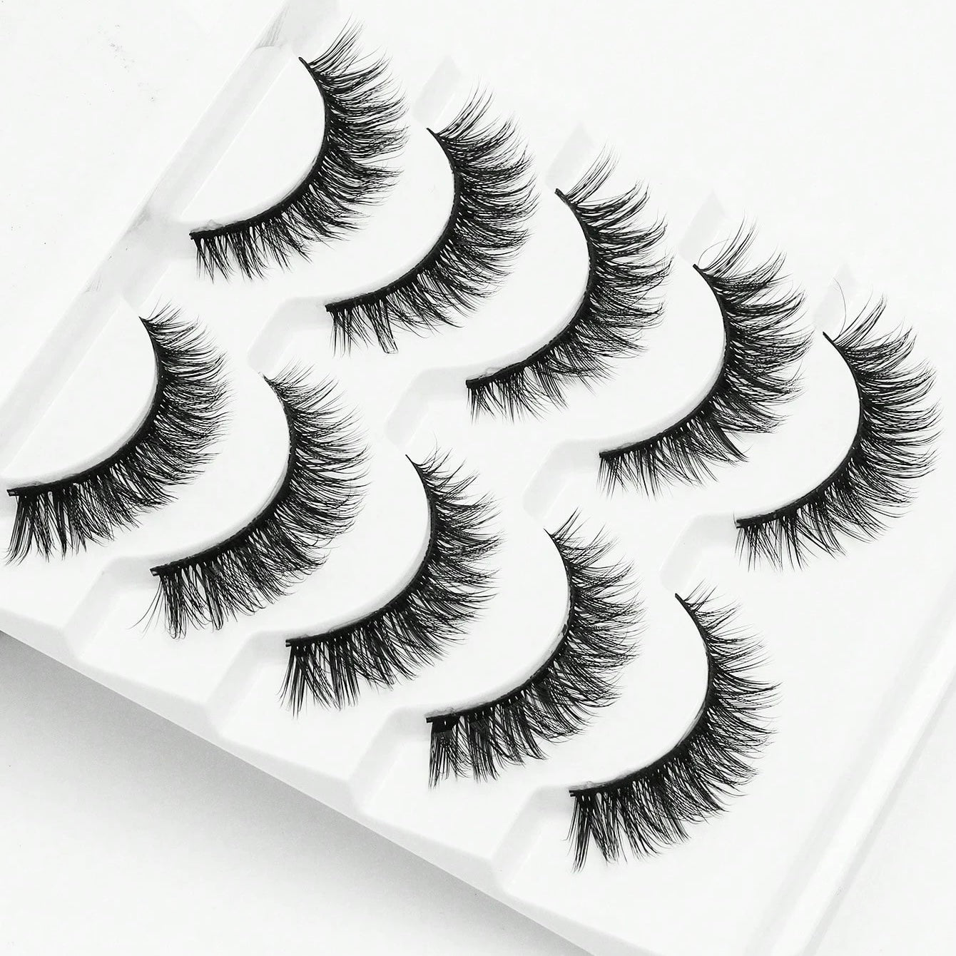 Shein - 5 Pares de Pestañas Postizas Naturales