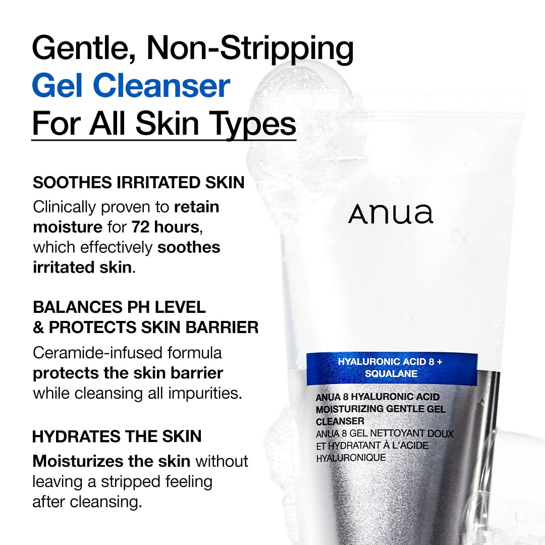 Anua - 8 Hyaluronic Acid Moisturizing Gentle Gel Cleanser