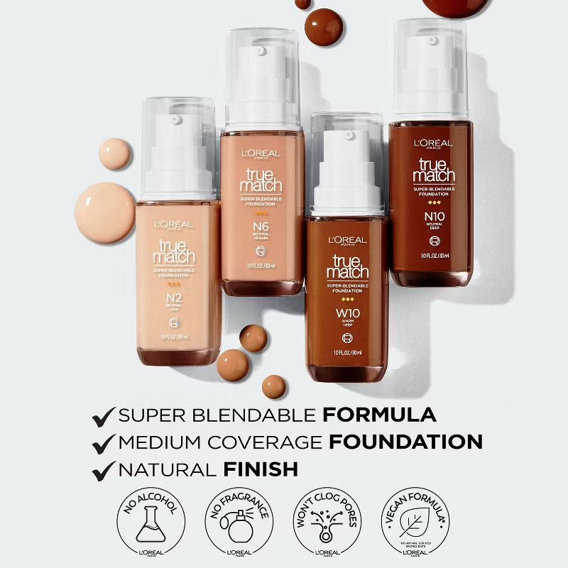 L'Oreal Paris True Match Super Blendable Foundation **BAJO-PEDIDO**