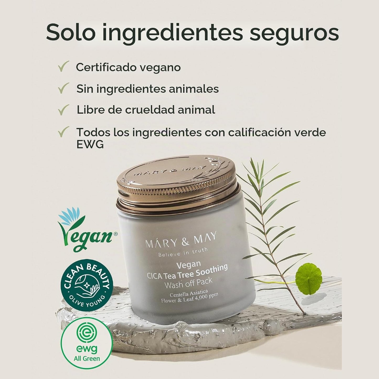 Mary&May - Cica Tea Tree Soothing Wash Off Mask Pack