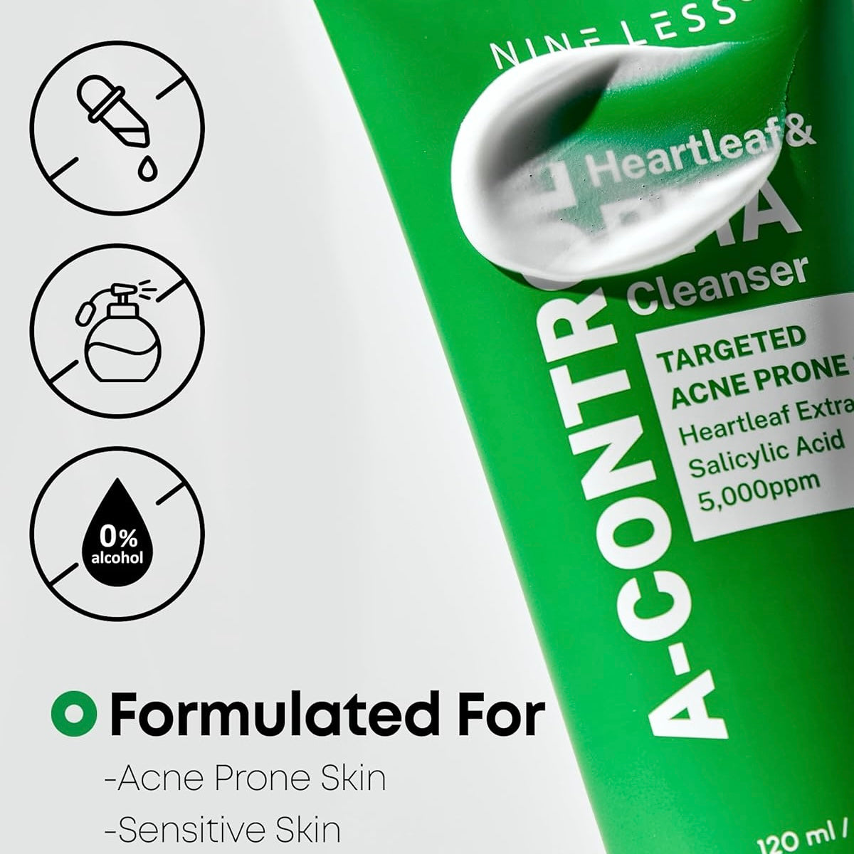 NINELESS - A-Control Heartleaf & BHA Cleanser