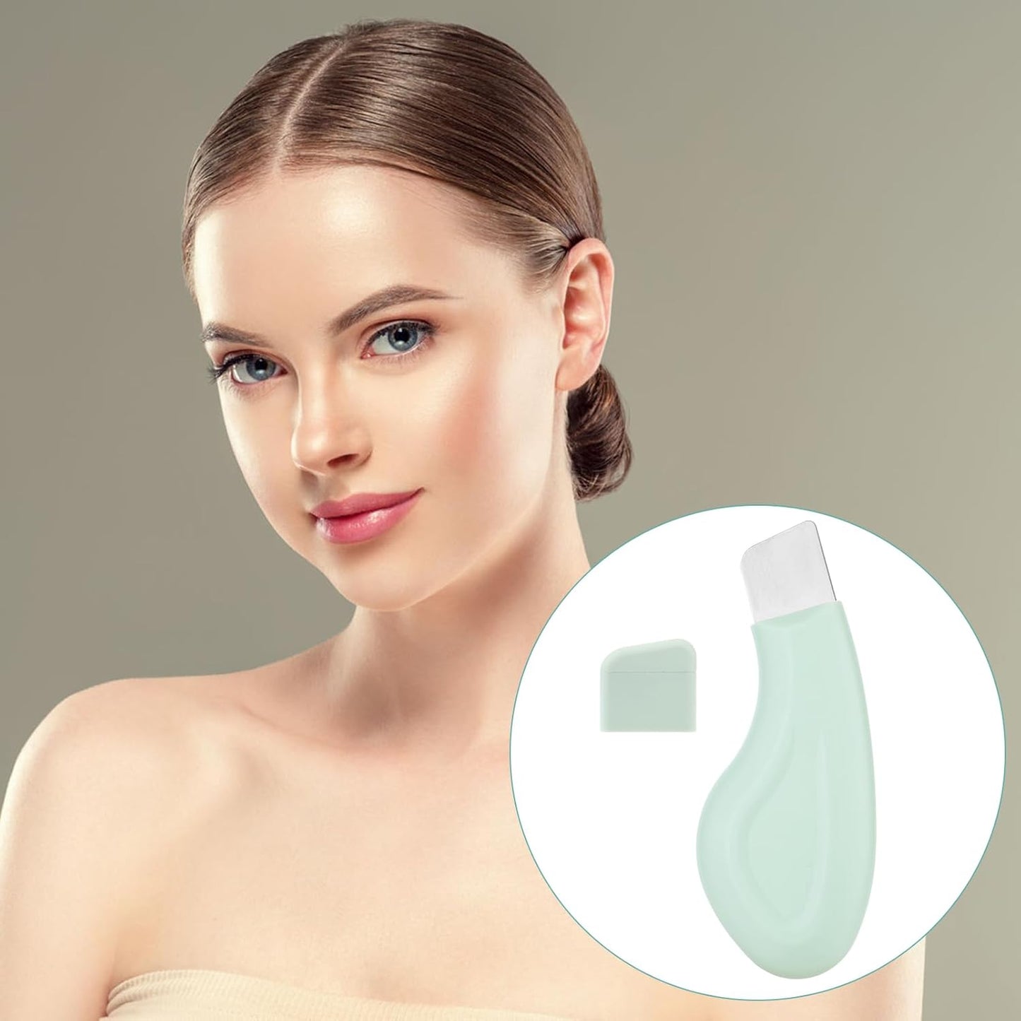 Herramienta de eliminación de puntos negros, removedor de espinillas de nariz de silicona, removedor de puntos negros, espátula facial, limpieza profunda, extractor de poros, limpiador suave y seguro **BAJO-PEDIDO**