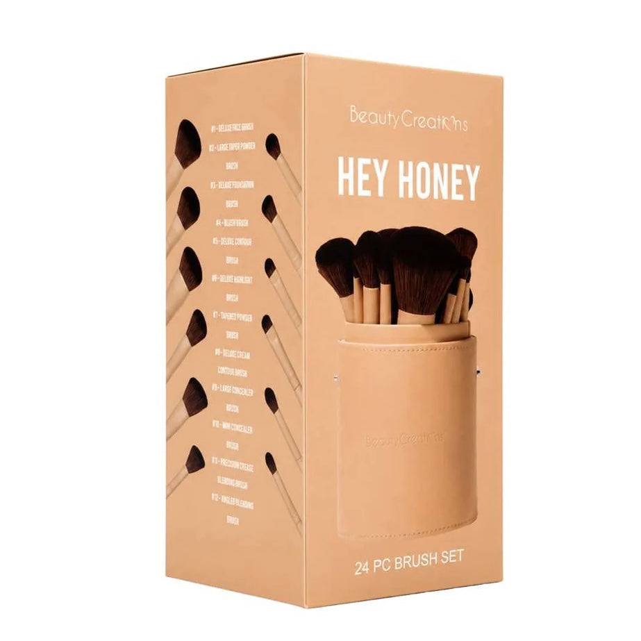 Beauty Creations - 24 PC Brush Set Hey Honey