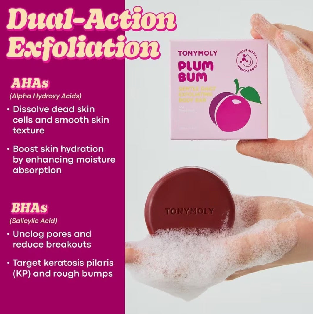 TONYMOLY - Plum Bum AHA Body Buffing Bar **BAJO-PEDIDO**