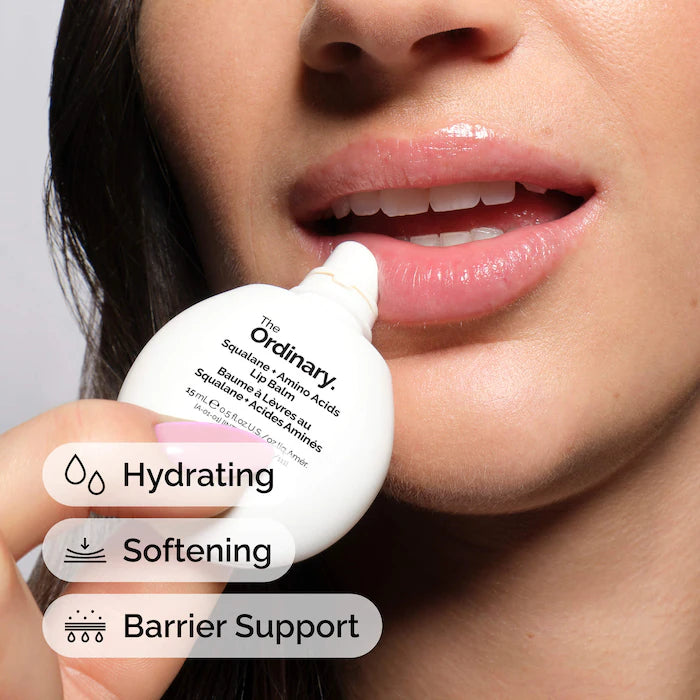 The Ordinary - Squalane + Amino Acids Hydrating Lip Balm, for Lips, Elbows, and Cuticles