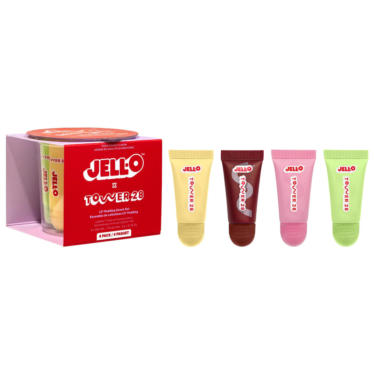 Tower 28 Beauty  JELL-O™  X TOWER 28 Lil' Pudding Mini Lip Softie Gift Set **BAJO-PEDIDO**