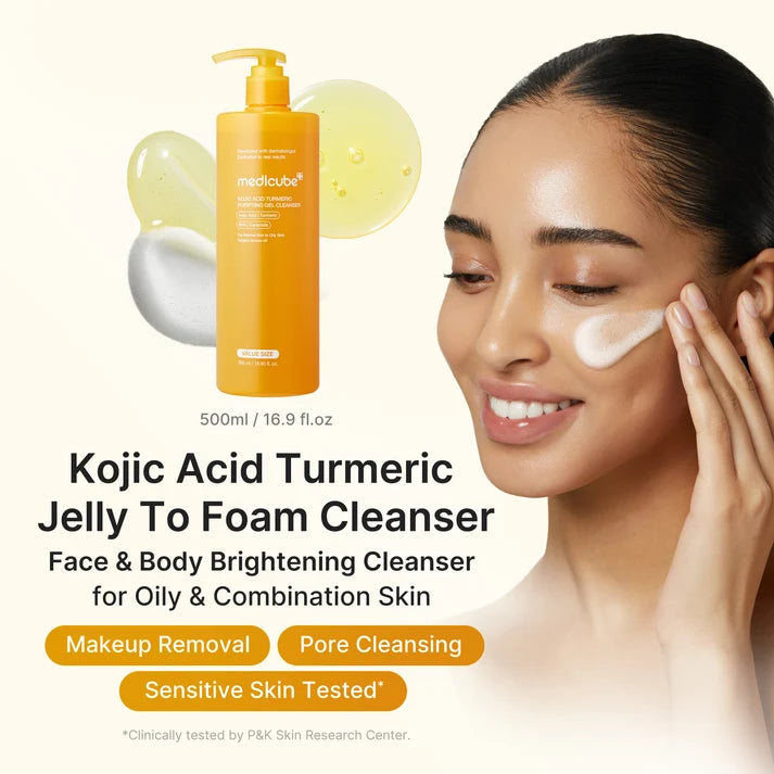 Medicube - Kojic Acid Turmeric Purifying Gel Cleanser