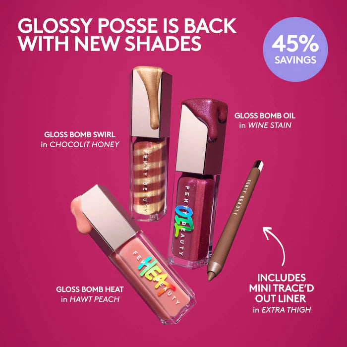 Fenty Beauty by Rihanna - Glossy Posse IX 4-Piece Lip Makeup Gift Set **BAJO-PEDIDO**