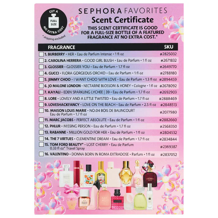Sephora Favorites - Flirty Trending Scents Perfume Sampler Set w/ Redeemable Voucher **BAJO-PEDIDO**