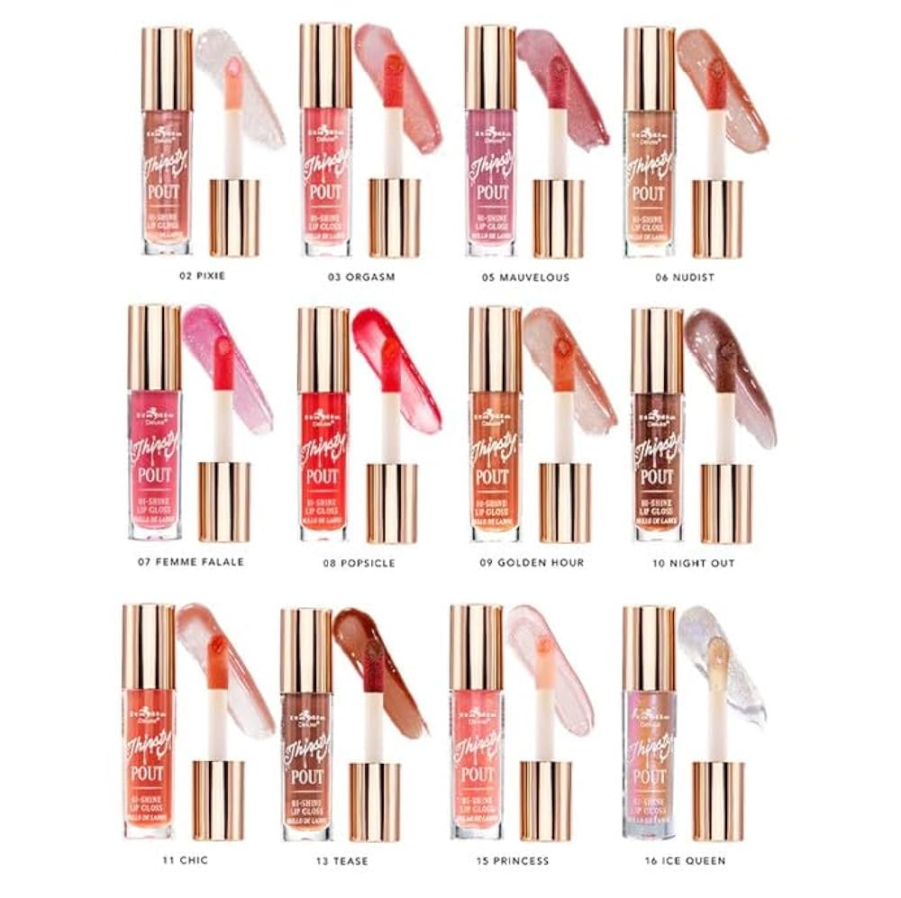✨ITALIA DELUXE - Thirsty POUT Set de 12 Tonos Lip Gloss