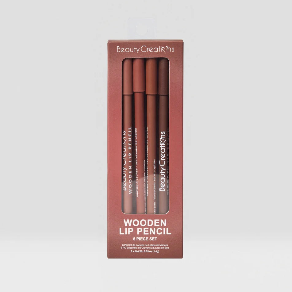 Beauty Creations - Wooden Lip Pencil 6 PC Set