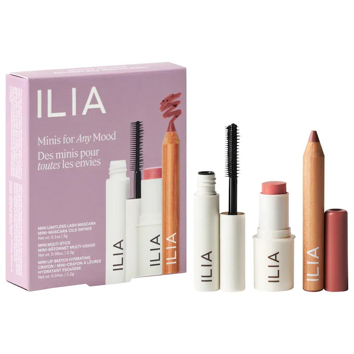 ILIA -
Minis for Any Mood Eye, Cheek, and Lip Set **BAJO-PEDIDO**