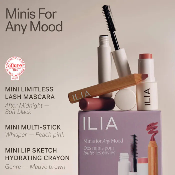 ILIA -
Minis for Any Mood Eye, Cheek, and Lip Set **BAJO-PEDIDO**