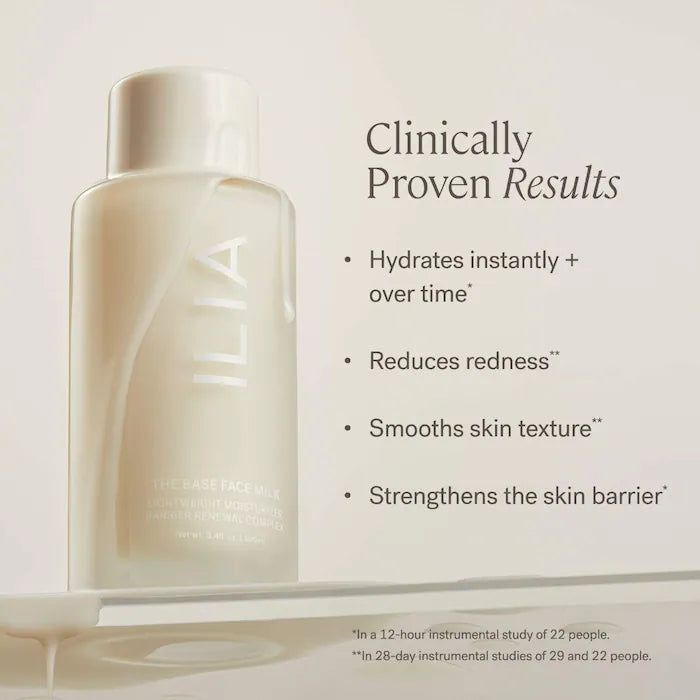 ILIA - The Base Face Milk Essence & Lightweight Moisturizer with Hyaluronic Acid **BAJO-PEDIDO**