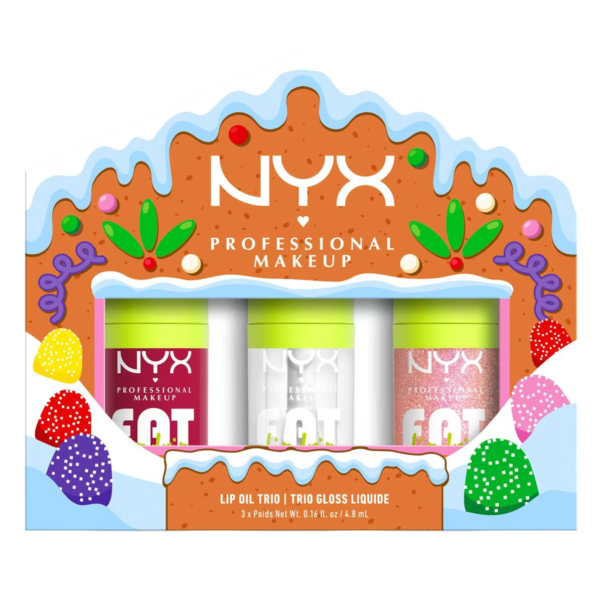 NYX - Professional Makeup Fat Oil Lip Drip Holiday Trio Lip Gloss Set