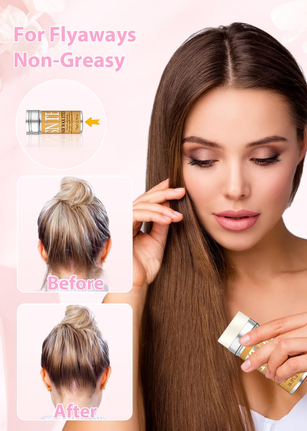 Samnyte - Hair Wax Stick & Slick Back Hair Brush