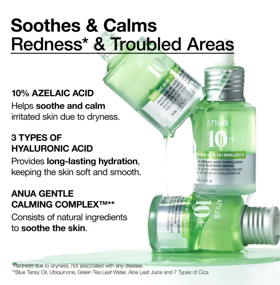 ANUA - Azelaic Acid 10 Hyaluron Redness Soothing Serum **BAJO-PEDIDO**