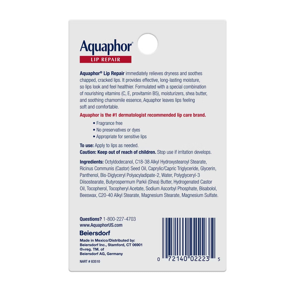 Aquaphor - Lip Repair 2Pack